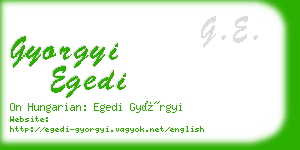 gyorgyi egedi business card